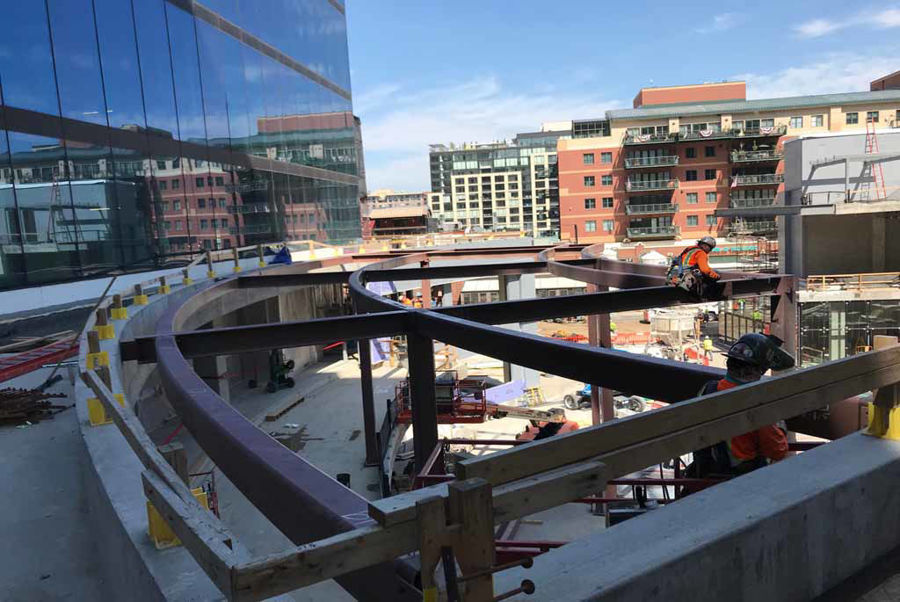 Curved Steel at Kelli McGregor Square Outside Coors Field